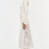 Simkhai - Eveletta Embroidered Knit Midi Skirt