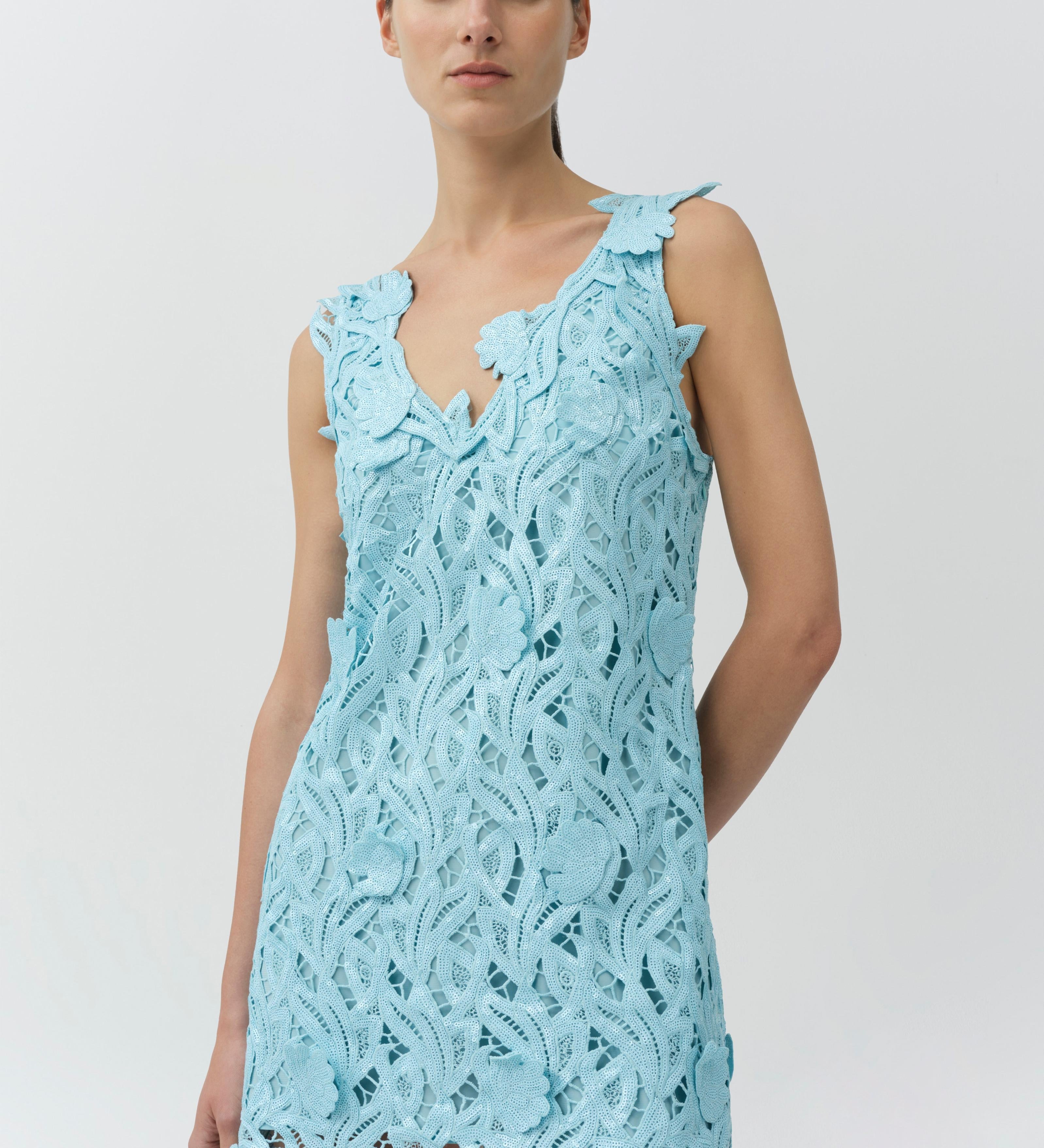 Simkhai - Raina Embroidered Sequin Mini Dress