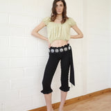 Conner Ives - The Shirred Capri with Mother of Pearl Belt