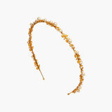 Jennifer Behr - Mae Headband -- Gold Pearl