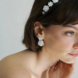 Jennifer Behr - Jenna Headband -- Mother of Pearl