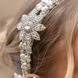 Jennifer Behr x Leonie Hanne Grace Headband -- Crystal Pearl
