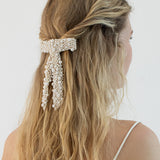 Jennifer Behr - Donna Pearl Bow Barrette -- Pearl
