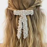 Jennifer Behr - Donna Pearl Bow Barrette -- Pearl
