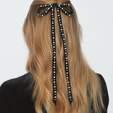 Jennifer Behr - Annalee Bow Barrette -- Black Pearl