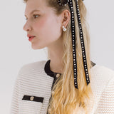 Jennifer Behr - Annalee Bow Barrette -- Black Pearl