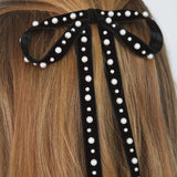 Jennifer Behr - Annalee Bow Barrette -- Black Pearl