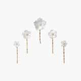 Jennifer Behr - Zinnia Bobby Pin Set -- Mother of Pearl