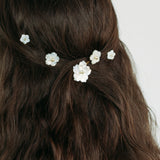 Jennifer Behr - Zinnia Bobby Pin Set -- Mother of Pearl