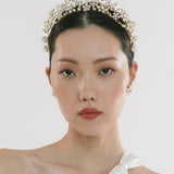 Jennifer Behr - Laena Tiara -- Crystal Antique Gold
