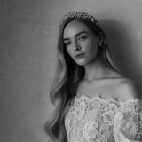 Jennifer Behr - Laena Tiara -- Crystal Antique Gold