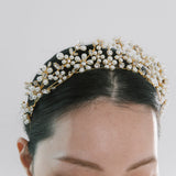 Jennifer Behr - Laena Tiara -- Crystal Antique Gold