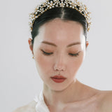 Jennifer Behr - Laena Tiara -- Crystal Antique Gold