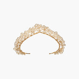 Jennifer Behr - Primavera Tiara -- Pearl Gold