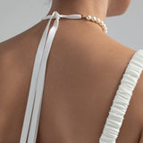Jennifer Behr - Pearl Ribbon Tie