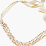 Jennifer Behr - Blaire Ribbon Tie -- Cream