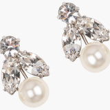Jennifer Behr - Kaide Earrings -- Crystal Pearl