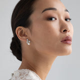 Jennifer Behr - Kaide Earrings -- Crystal Pearl