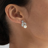 Jennifer Behr - Kaide Earrings -- Crystal Pearl