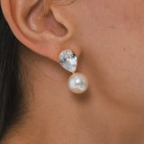 Jennifer Behr - Cimone Earrings -- Crystal Antique Gold