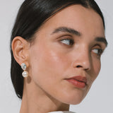 Jennifer Behr - Cimone Earrings -- Crystal Antique Gold