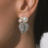 Jennifer Behr - Blanca Earrings -- Crystal Pearl
