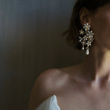 Jennifer Behr - Ursella Earrings -- Crystal Antique Gold