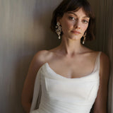 Jennifer Behr - Ursella Earrings -- Crystal Antique Gold