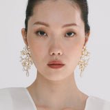 Jennifer Behr - Ursella Earrings -- Crystal Antique Gold