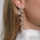 Jennifer Behr - Jacinthe Earrings -- Crystal Antique Gold