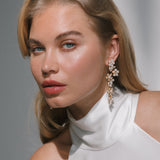 Jennifer Behr - Jacinthe Earrings -- Crystal Antique Gold