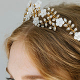 Jennifer Behr - Vivienne Tiara -- Crystal Antique Gold