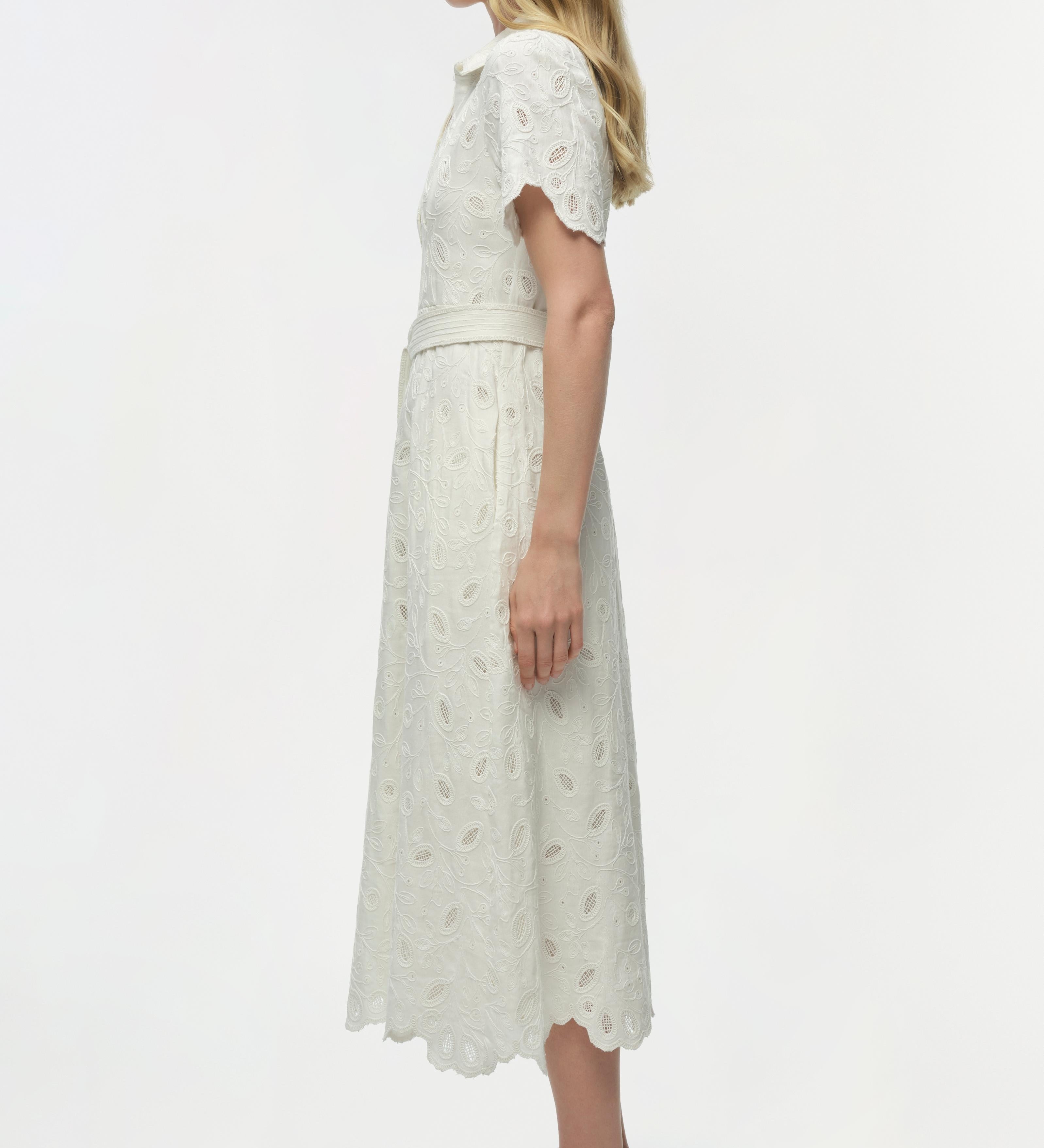Simkhai - Audria Belted Linen Midi Dress