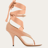 Ferragamo - Heeled sandal with ribbon