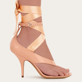 Ferragamo - Heeled sandal with ribbon