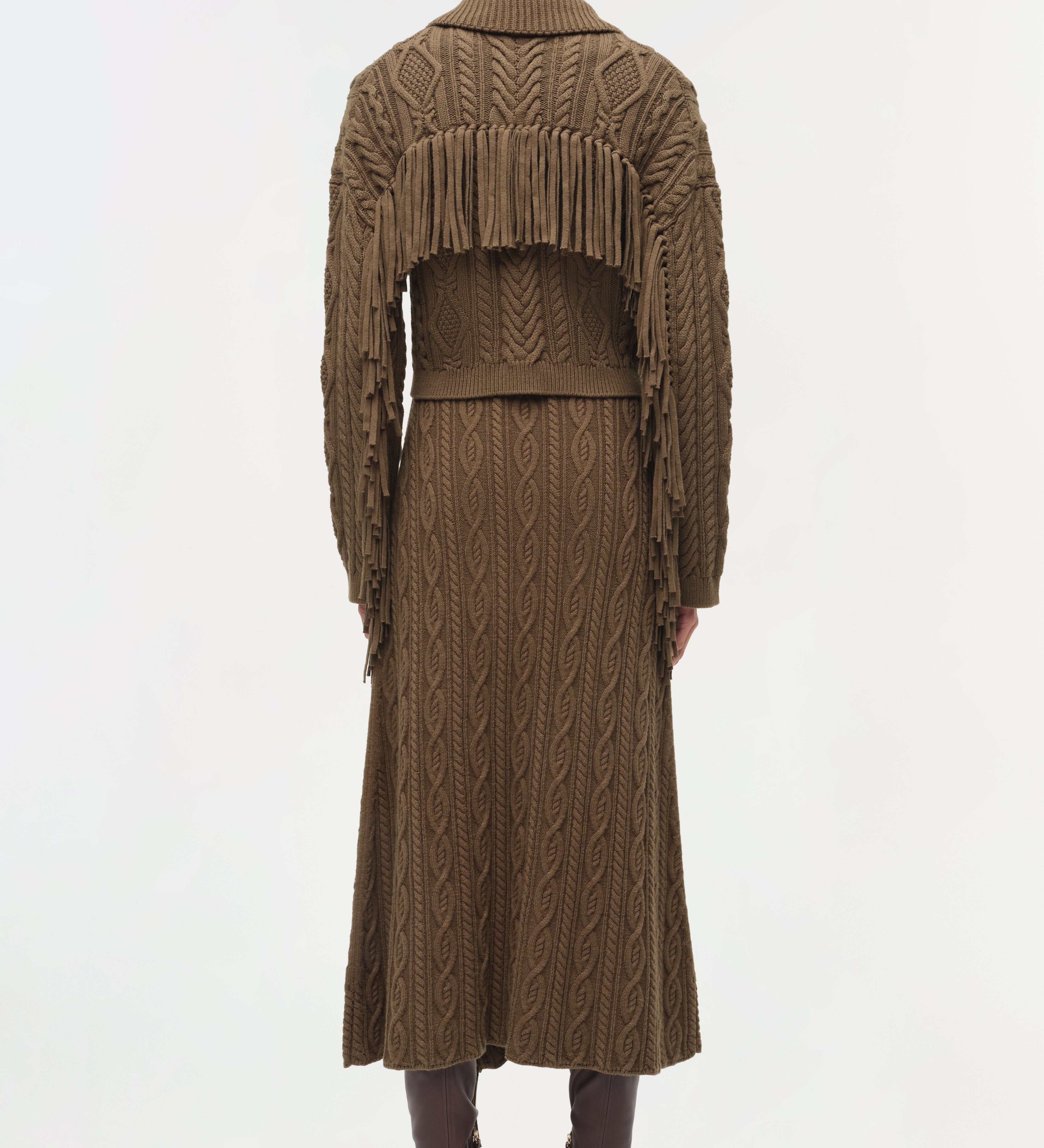 Simkhai - Kara Wool Fringe Midi Skirt
