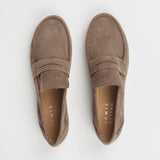 Jamie Haller - The Penny Loafer in Taupe Suede