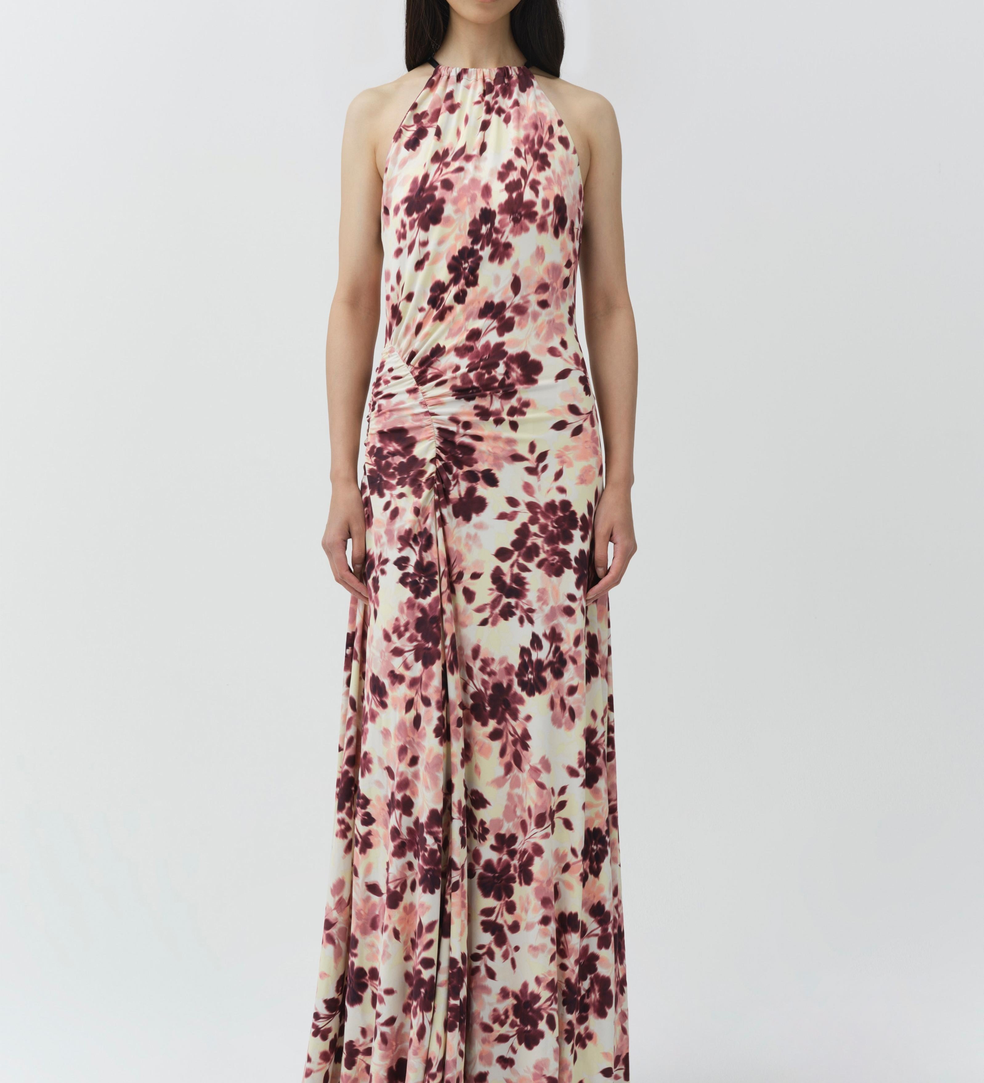 Simkhai - Cerin Draped Jersey Halter Maxi Dress