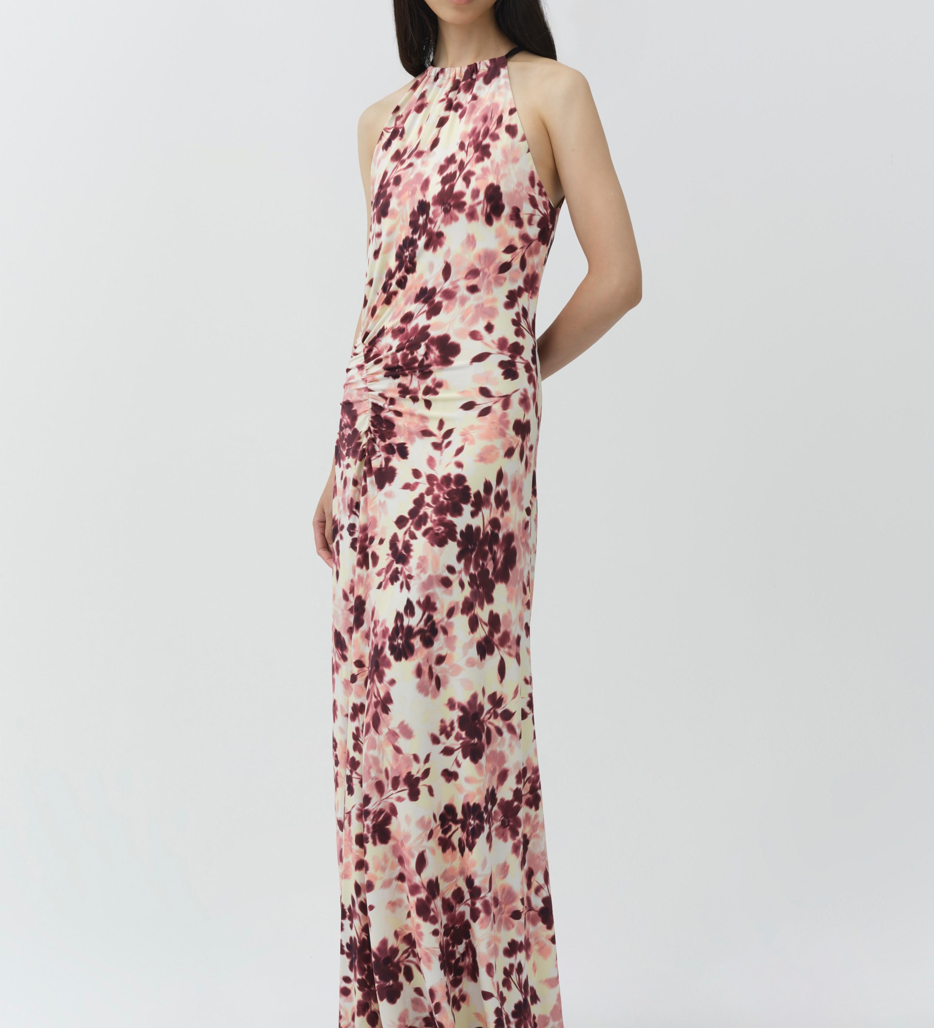 Simkhai - Cerin Draped Jersey Halter Maxi Dress