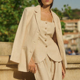 Posse - LEON BLAZER - BEIGE PINSTRIPE