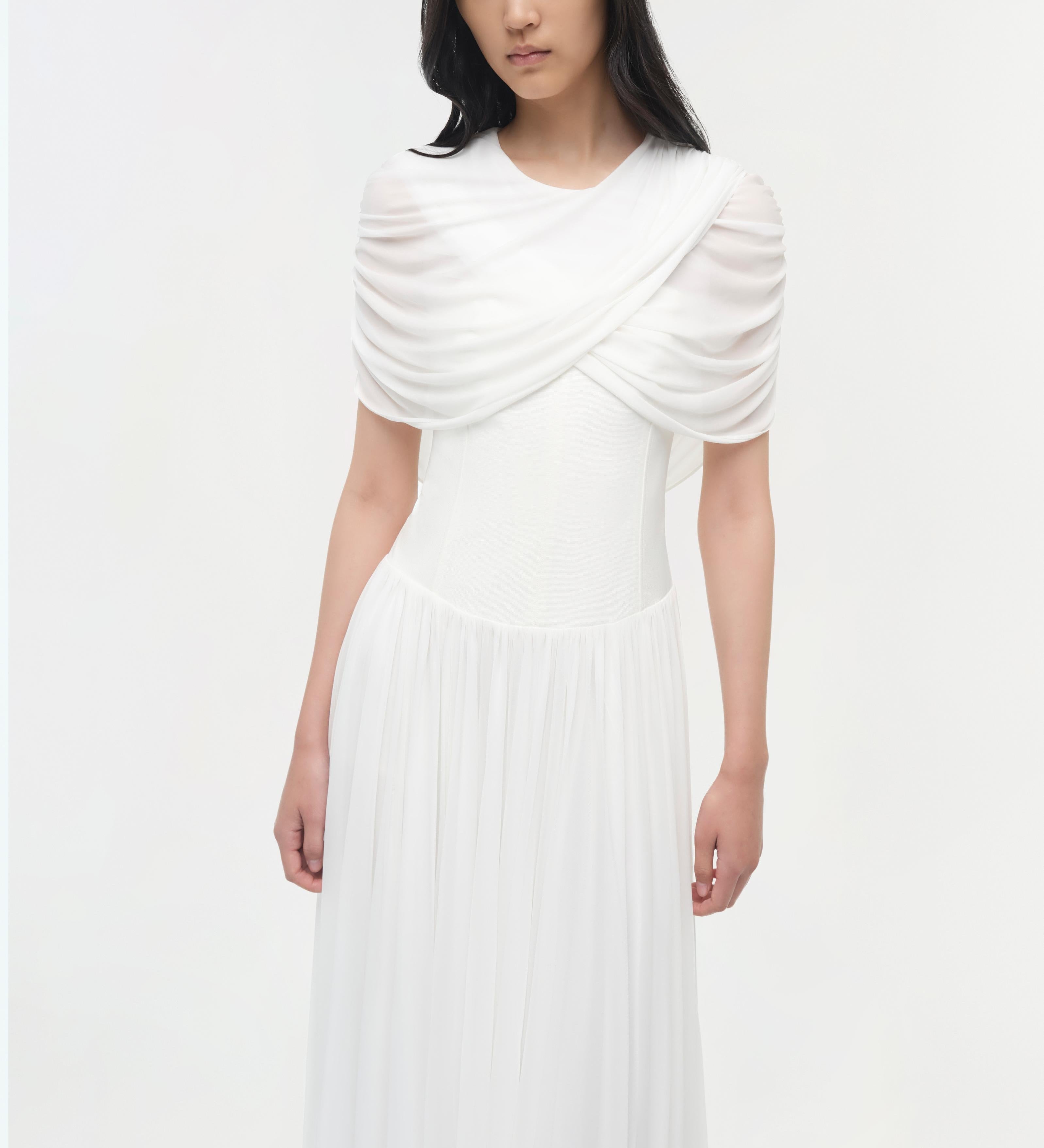 Simkhai - Nancie Draped Jersey Cape Maxi Dress