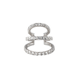 Dorsey - PAVÉ TRIPLE EAR CUFF, SILVER