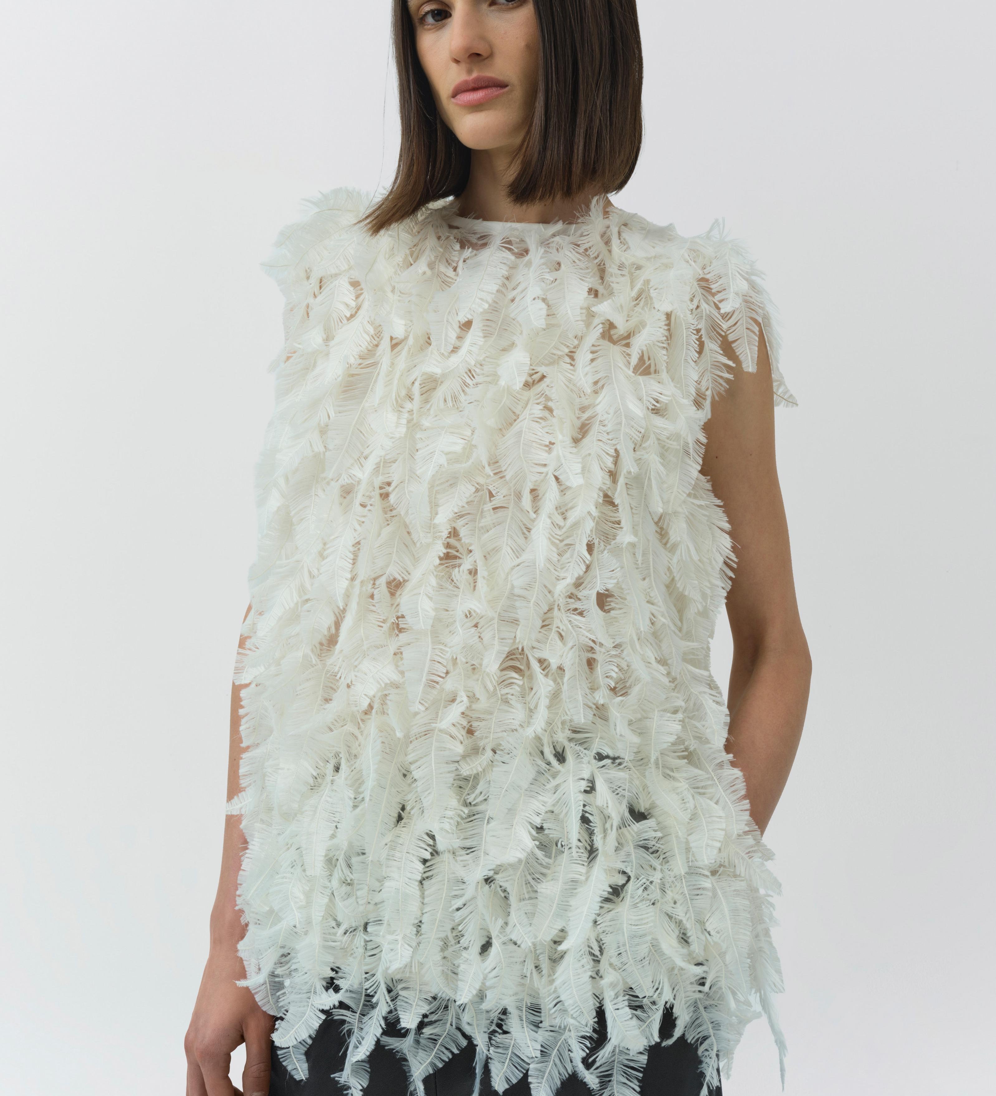 Simkhai - Fei Feathery Satin Top
