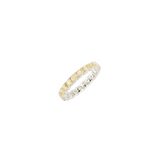 Dorsey - ROUND CUT ETERNITY BAND, LAB YELLOW SAPPHIRE, SILVER