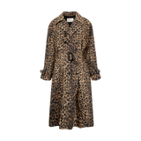 Saint Laurent - Trench Coat In Leopard Print Nylon