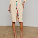 L'AGENCE - Melania Pointelle Knit Skirt
