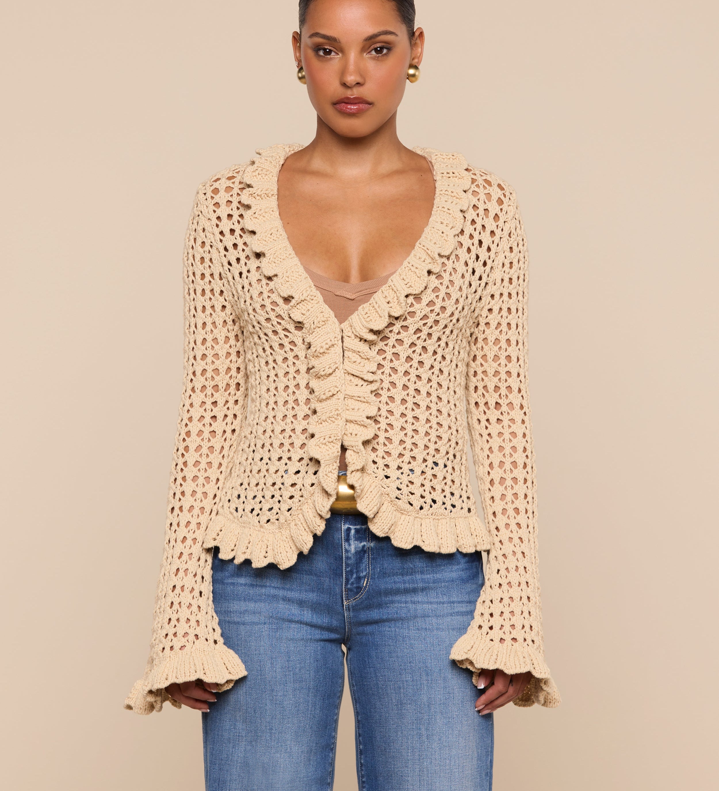 L'AGENCE - Solaris Crocheted Cardigan