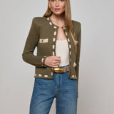 L'AGENCE - Astor Contrast Trim Cardigan