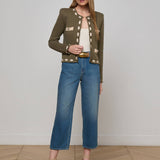 L'AGENCE - Astor Contrast Trim Cardigan