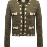 L'AGENCE - Astor Contrast Trim Cardigan